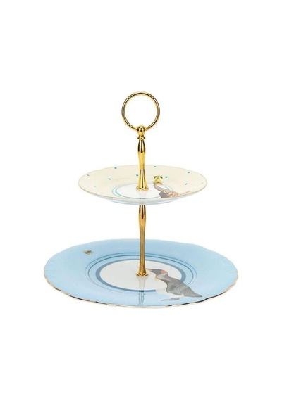 Yvonne Ellen 2 Katlı Pasta Standı, Penguen Ve Zürafa 22 Cm / 16 Cm Takımlar Çok Renkli