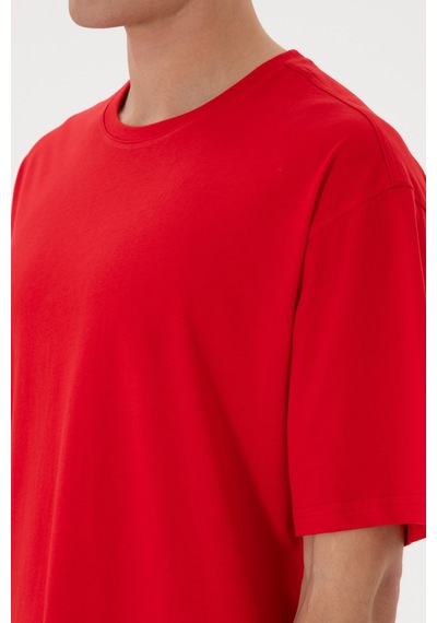 U.S. Polo Assn. Erkek Comfort Fit Bisiklet Yaka Kırmızı Tişört 50306879-VR030