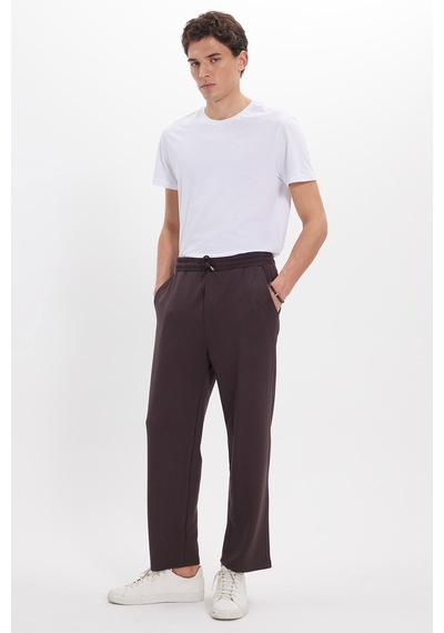 Tudors Erkek Kahverengi Baggy Fit Rahat Kesim Modal Kumaş Soft Doku Beli Bağcıklı Yan Cepli Eşofman Altı-46290