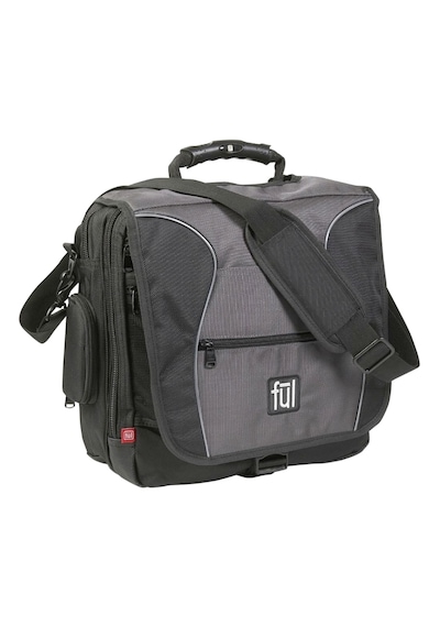 Ful - Parkway 2 - Pro Siyah/gri Gündelik Laptop Messenger Postacı Omuz Çantası Siyah - Gri