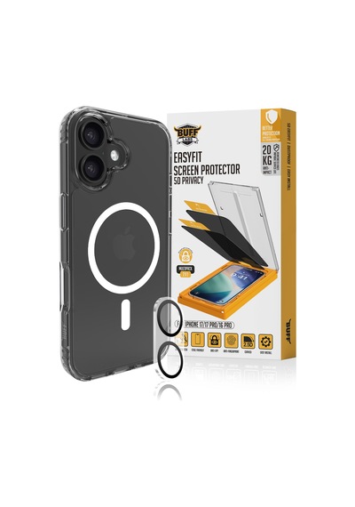 Buff Apple Uyumlu iPhone 17 - MagSafe Kılıf + Ekran Koruyucu + Lens Koruyucu Privacy