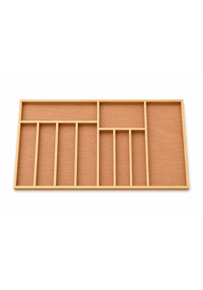 67 X 33 Cm Ahşap Kaşıklık Çekmece İçi Organizer Doğal Ahşap Mutfak Düzenleyici