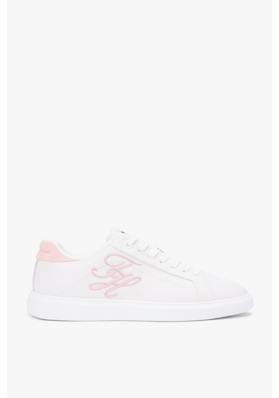 Th Kadın Icon Court Script Beyaz-pembe Sneaker-13841 Beyaz