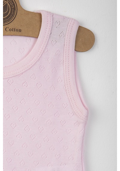 Baby Shez %100 Pamuk Organik 3'lü 0-3 Yaş Çıtçıtlı Yenidoğan Kız Erkek Bebek Çocuk Body Zıbın Atlet Terletmez Klimalı Kumaş Pembe