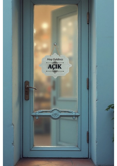Ahşap Dekoratif Kesim Açık-kapalı Yazısı