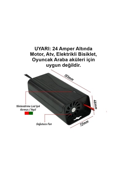 12v 5 Amper Akü Şarj Cihazı 24 İle 72 Amper Arası Jel, Sulu, Kuru Aküler İçindir Motosiklet Aküleri İçin Uygun Değildir
