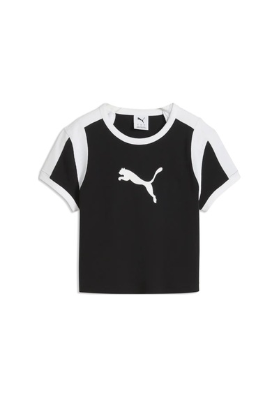 Puma Graphic Ringer Baby Tee Siyah Kadın T-shirt