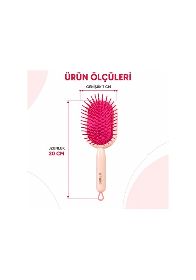 Saç Açma Ve Tarama Fırçası, Saç Fırçası Pembe