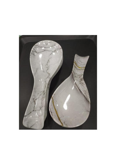 Desenli Melamin Ocak Yanı Kaşıklık - Melamin Kirli Kaşık Altlığı Kepçe, Kaşık Nihalesi 26 X 9 Cm Desenli