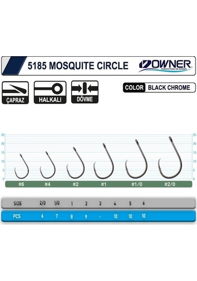 OWNER 5185-111 MOSQUITO NO 1/0 OLTA İĞNESİ