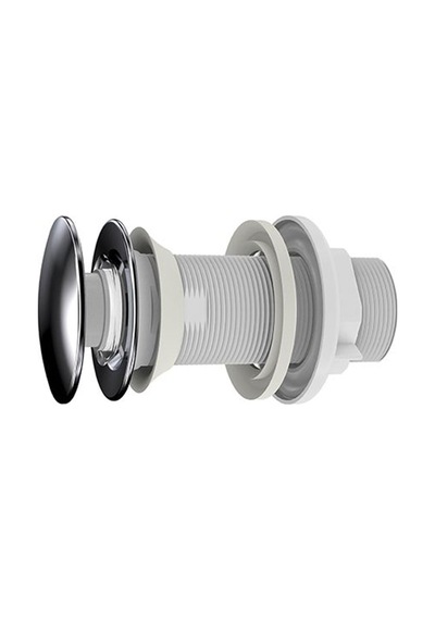 Isvea Metal / Krom Taslı Lavabo Sifonu Ve Krom Lavabo Tapası / Basaç