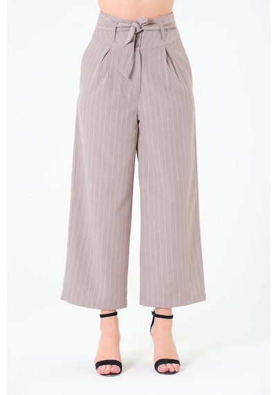 Sortie Collection Kuşaklı Pantolon Gri