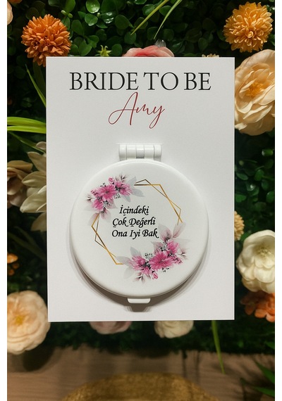 Uv Baskı Hediyelik Ayna Söz, Nişan, Nikah, Düğün, Kına 10 Adet Şeffaf