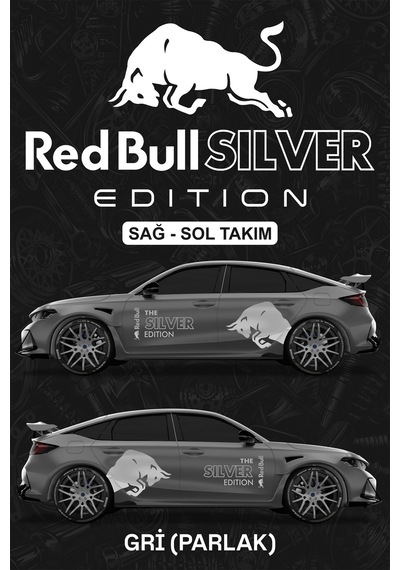 Red Bull Sılver Edıtıon Sticker - Yan Gövde Kaplama Seti Gri Parlak - 815068273