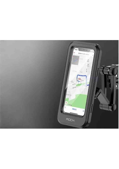 Rock Universal Geri Çekilebilir Motorsiklet / Bisiklet Telefon Tutucu Siyah