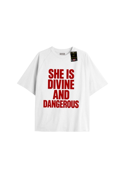 Flood Of Style Beyaz Oversize T-shirt Sheıs Özel Tasarım