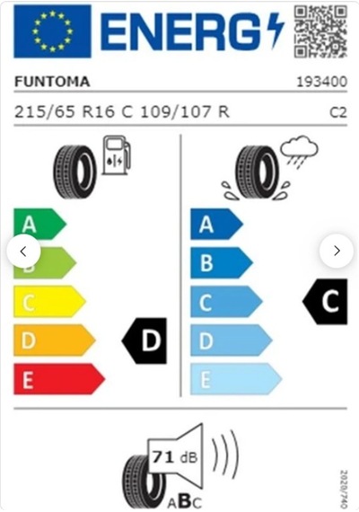 Funtoma 215/65 R16 C Tl 109/107R 8Pr Vanfun Kamyonet Yaz Lastiği2026