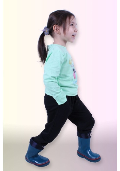 Fyk Kids Kız Çocuk Alt-üst Uzun Kollu Takım Yeşi1 Yeşil