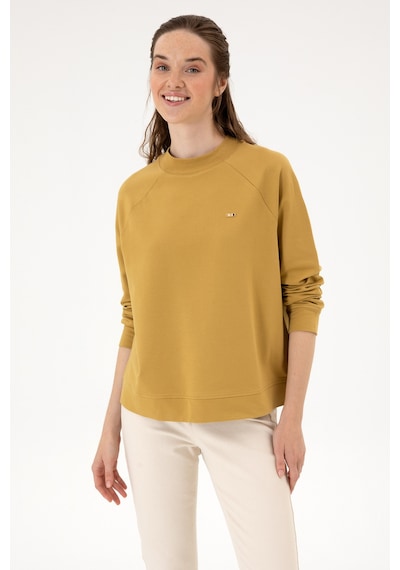 U.S. Polo Assn. Kadın Camel Regular Bisiklet Yaka Basic Sweatshırt 50313610-VR151
