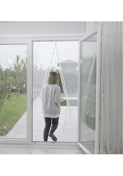Kmıknatıslı Kapı Sinekliği 90x210 Cm Cırtbantlı Plastik