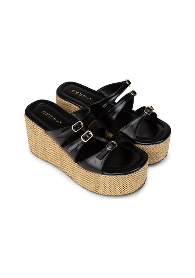 Deery Kadın Siyah Platform Topuklu Terlik - Rd120zsyhc01 Siyah