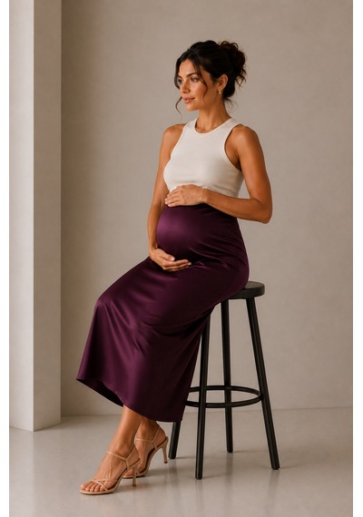 Luvmabelly Myra9035- Saten Etek -mor