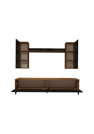 Decoraktiv Eko 7 Mdf Std Gold Tv Ünitesi Tv Sehpası Ceviz - Siyah