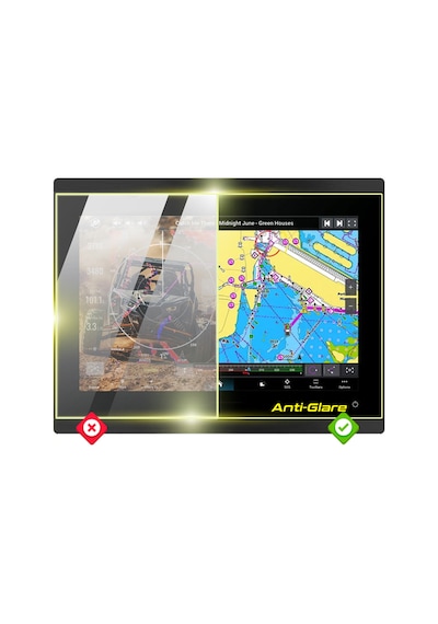 Garmin Gpsmap 9010 / 9010xsv / 9210 / 9210xsv Gps/chartplotter 10" Anti-glare Ekran Koruyucu