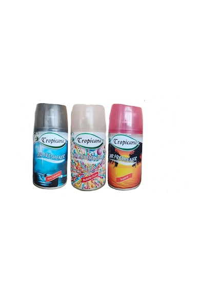 Tropicana Air Freshener Tobacco + Bubble Gum + Tropikal Otomatik Makina Yedek Oda Kokusu  3 x 260 ML