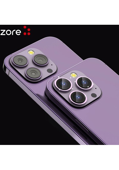 Noktaks Apple Uyumlu iPhone 14 Kamera Lens Koruyucu Safir Parmak İzi Bırakmayan Anti-reflective Cl-12 Turuncu