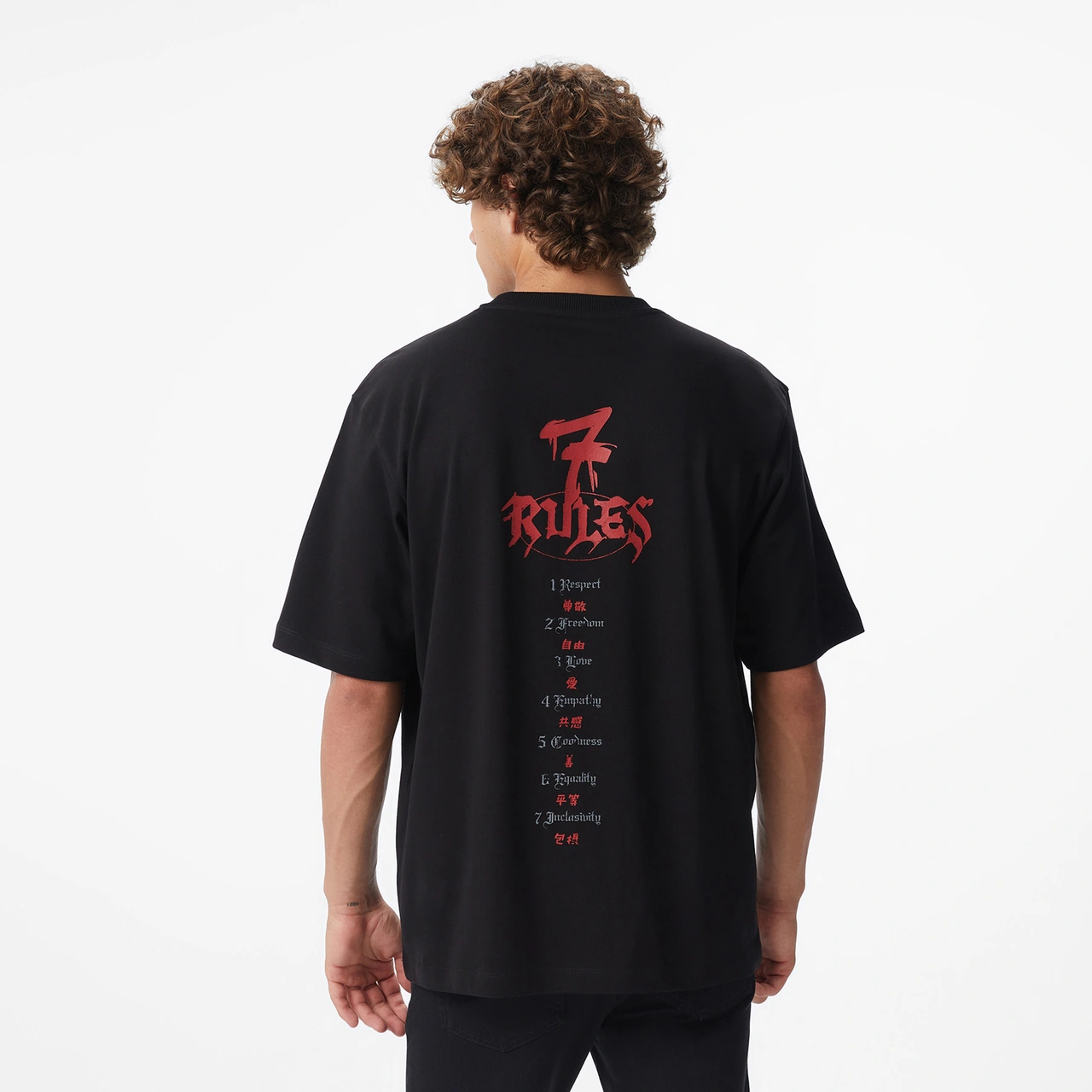 United4 Unıted4 X Monkey Project 7 Rules Unisex Siyah T-shirt U4xmpt7 SIYAH