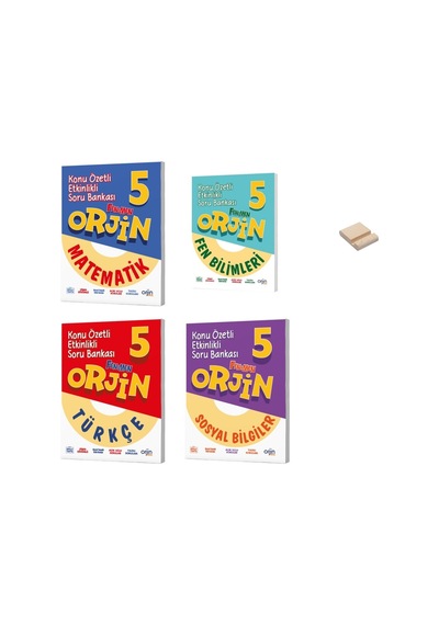 5. Sınıf Orjin Matematik Fen Türkçe Ve Sosyal Konu Özetli Etkinlikli Soru Bankası 4lü Set