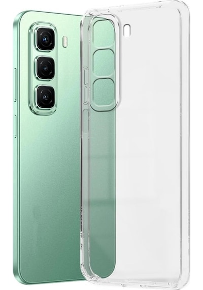 Infinix Hot 50 Pro Kılıf Silikon Şeffaf Kapak Şeffaf