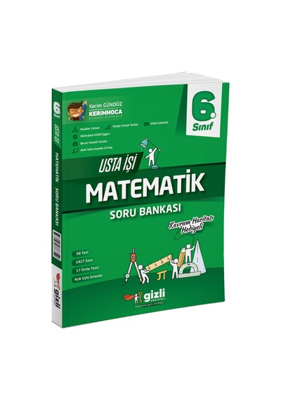 Gizli Yayınları 2025 6. Sınıf Matematik Usta İşi Soru Bankası + Kavram Haritası