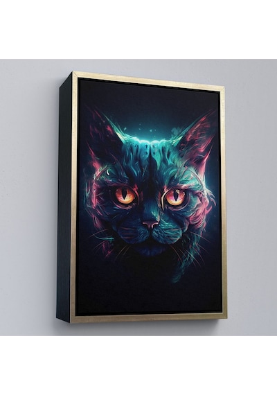 Miyrem^ Canvas Serie Savaşçı Kedi Tablosu-7900