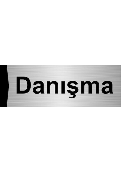Danışma 10x20cm Gümüş Renk Metal Yönlendirme Levhası
