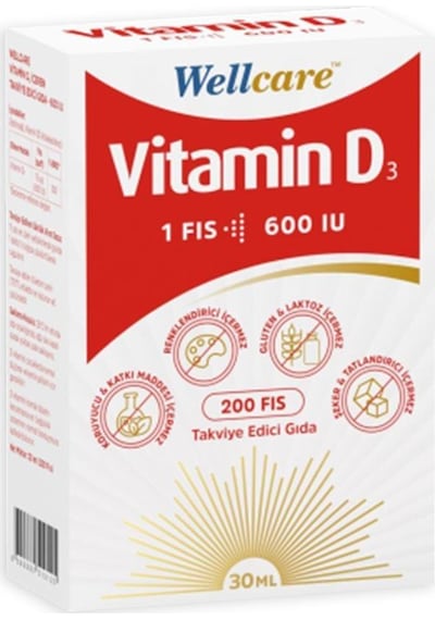 Wellcare Vitamin D3 600 IU 30 ML