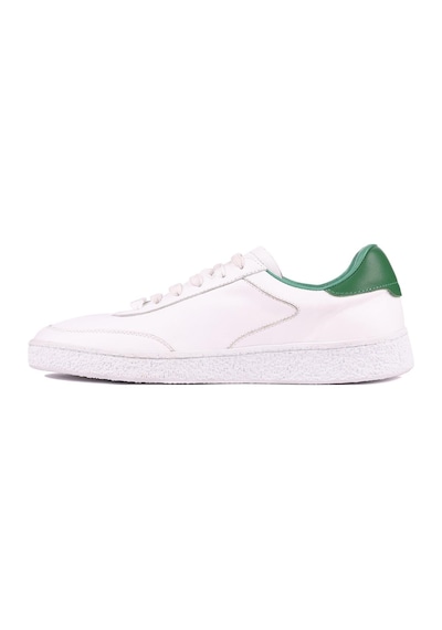 Shoetyle - Beyaz Hakiki Deri Bağcıklı Erkek Sneaker 666-11-1255 Beyaz