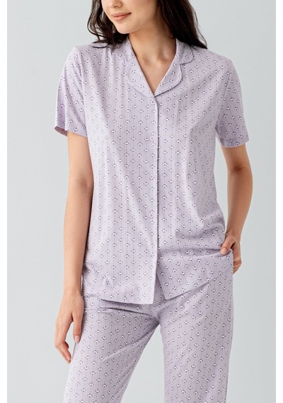 Arnetta Kadın Mor Gömlek Pijama Takım Mor