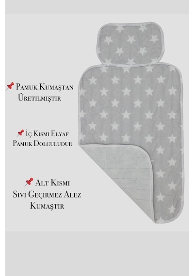 MorBebe Pratik Alt Değiştirme Matı Minderi Alt Değiştirme Pedi Bakım ÖrtüsüGri
