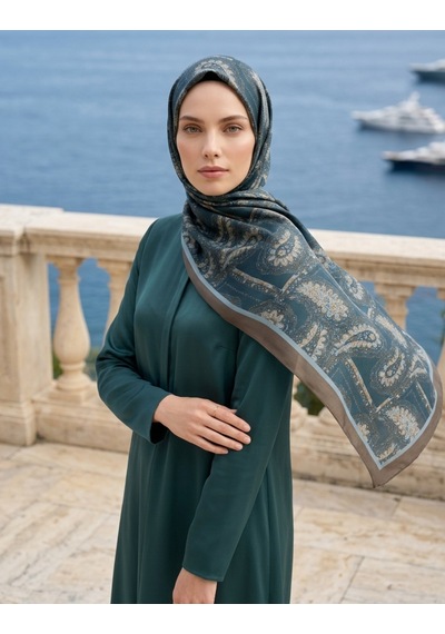 Moda Nuda Iconic Lema Şal Lacivert - Zarif Ve Klasik
