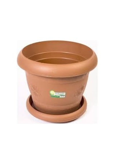 2 Adet 7.5lt Kaliteli Plastik Saksı Çiçek Saksısı Bahçe Balkon