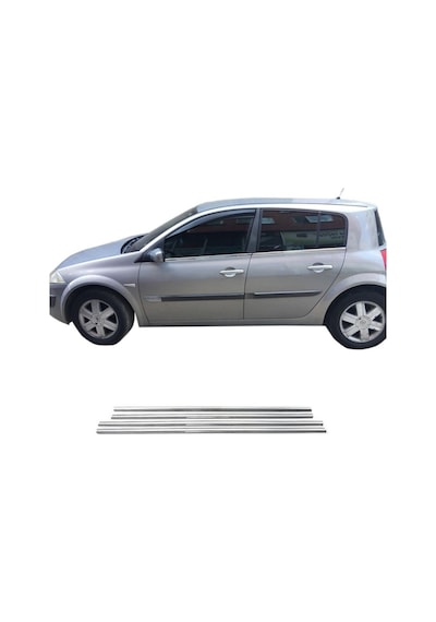 R. Megane Uyumlu 2 Hb Krom Cam Çıtası 4 Parça