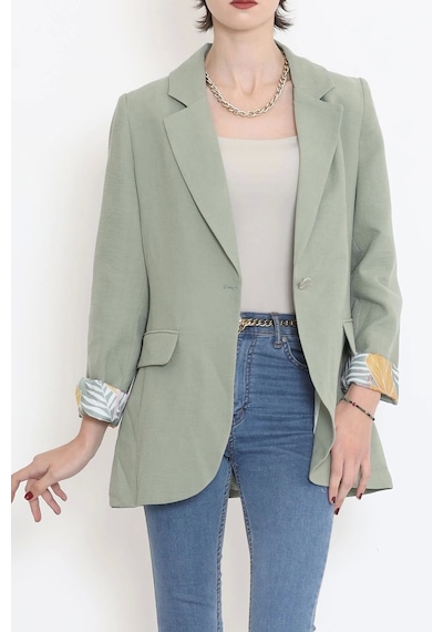 Keten Blazer Ceket Çağla - 2115.1322. Çok Renkli