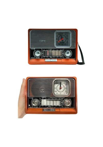 Saatli Fenerli Bluetooth Nostaljik Radyo Aux Sd Usb Girişli Bluetooth Hoparlör - Aaaaaa7639-4765