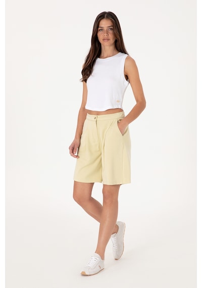 U.S. Polo Assn. Kadın Açık Haki Modal Karışımlı Örme Şort 50299870-VR183