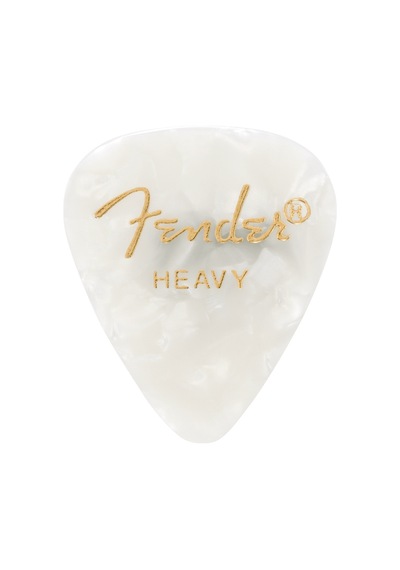 Fender 1980351905 Premium Celluloid 351 Shape Heavy Gitar Penası White Moto Beyaz İnci Klasik Görünüm Ve Güçlü Vuruş Hissi 12'li