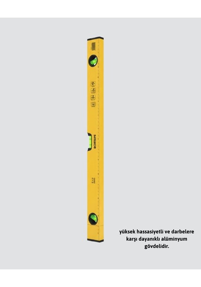 600 Mm Sarı Plastik Su Terazisi Libella Göstergeli İnşaat Ve Ev Kullanımı Mh-hs1824-1583