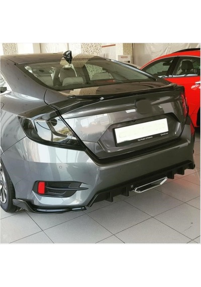Honda - Civic Fc5 2016-20 Uyumlu Arka Çıkıntılı Flap Piano Black