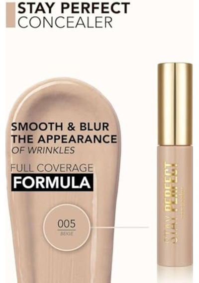 Flormar Doğal Bitişli Kapatıcı Soğuk Alt Ton - Stay Perfect Concealer - 005 Beige - 8682536085526 00